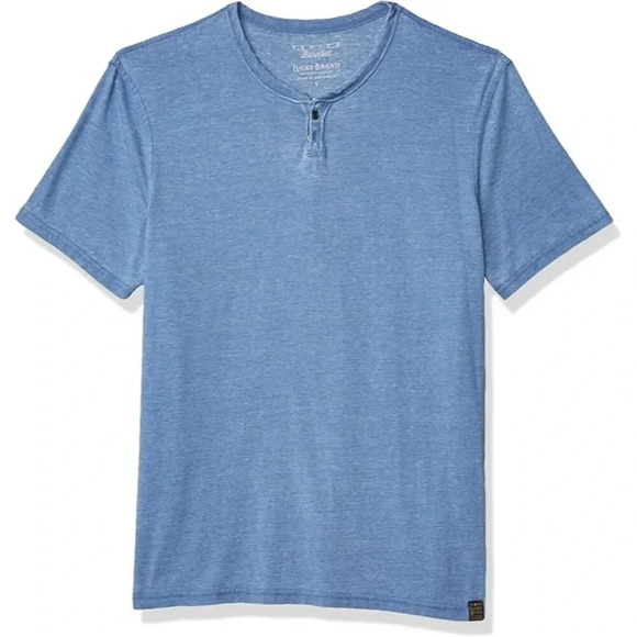 Lucky Brand Men's Venice Burnout Notch Neck Tee, Size L - Picture 1 of 16